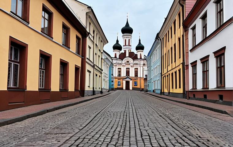 **Old Town Minsk**: Charming cobblestone streets and historic stone buildings in the "Trinity Suburb" area. Focus on the atmosphere of stepping back in time.
