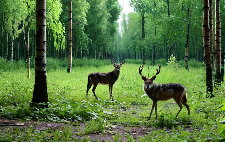 Pripyat Wildlife Thriving**

"A wide shot of Pripyat National Park, showing a lush forest scene with wolves and deer roaming freely, perfect anatomy, correct proportions, natural pose, well-formed animals, proper limb count, safe for work, appropriate content, fully clothed environment (no human subjects), professional, family-friendly landscape"

**
